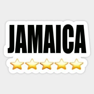 Jamaican five star rating Reggae Rasta Jamaica Sticker